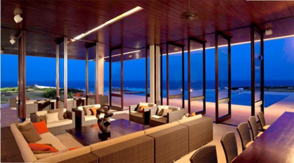 beach house with luxury interiors