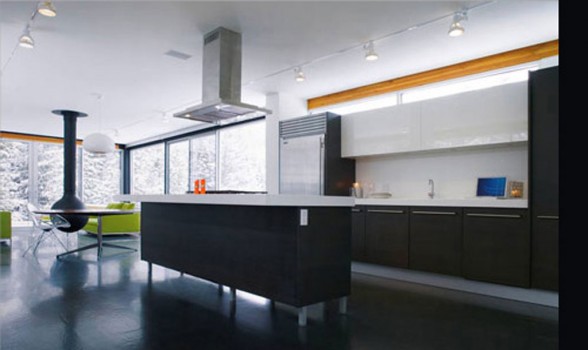 contemporary kitchen mountain home
