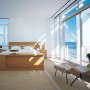 Modern Beach House California / White Interior Decor by Richard Meier: Beach House Bedroom Interiors