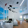 Modern Beach House California / White Interior Decor by Richard Meier: Beach House Living Interior