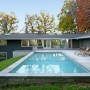 Dynamic Small Contemporary House Design Construction by U + B Architect: Contemporary Home With Pool Design