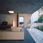 Modern Contemporary House Design with Artificial Roof Garden: Modern Contemporary Open Space Living Room