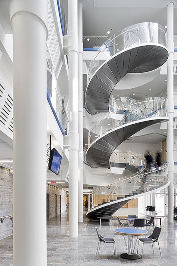 beautiful computer science office staircase