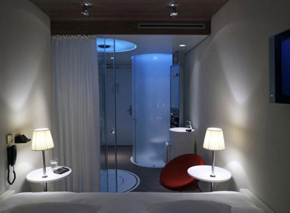 modern artistic hotel bathroom decor