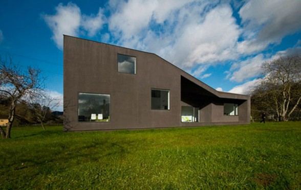 black concrete house design layouts