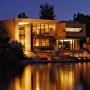 Modern Concrete House Inspiration with Space Saving House Interior: Decorative Lighting Concrete House Designs