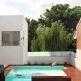Fantastic Modern Concrete House Design: Fantastic Outdoor Swimming Pool Concrete House Decor