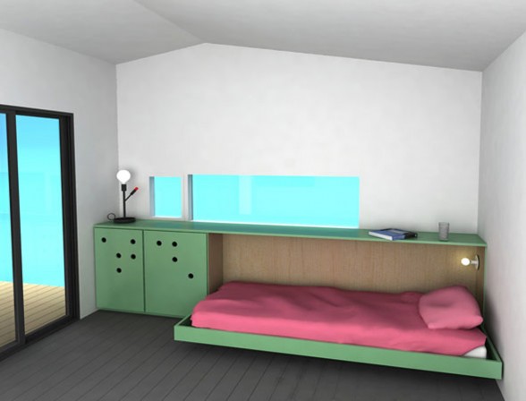 A Jonas Wagell’s Compact Mini House Architecture - Bedroom