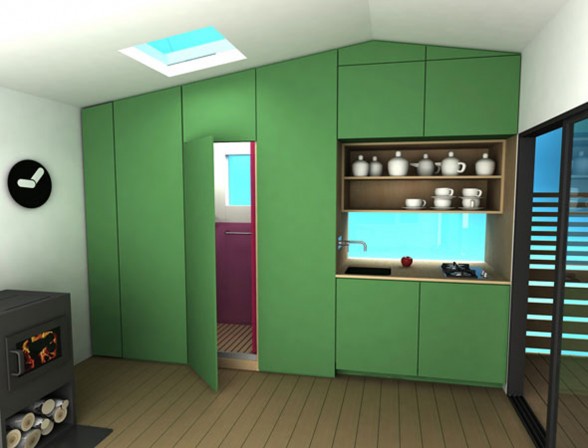 A Jonas Wagell’s Compact Mini House Architecture - Kitchen