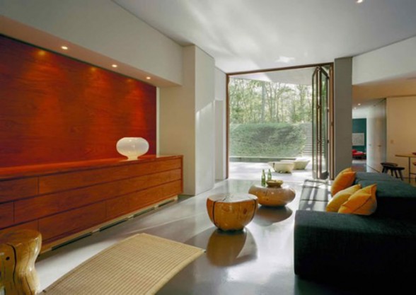 A Richard Meier Architecture Simple Cube House - Livingroom