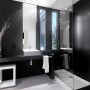 Amazing Black Prefab House Architecture: Amazing Black Prefab House Architecture Bathroom