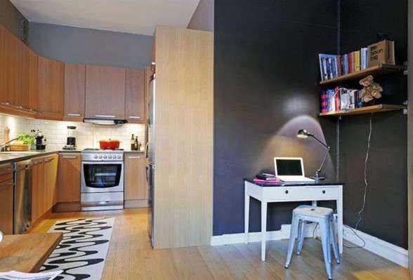 Contemporary Apartment Architecture in Beautiful City Gothenburg - Working Desk