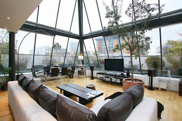 Contemporary Apartment Design in Classy City London - Livingroom