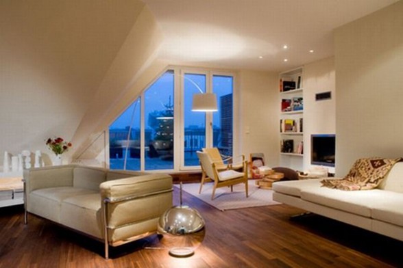 Contemporary and Elegant Design Rooftop Apartment - Livingroom