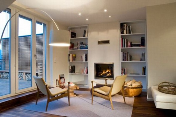 Contemporary and Elegant Design Rooftop Apartment - Reading Room