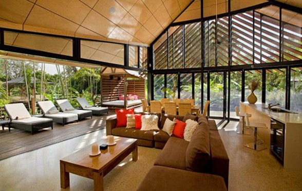 Exotic Contemporary Luxury Home Design by Wright Architect - Livingroom