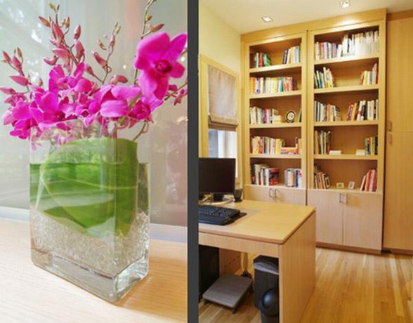 Feng-Shui Apartment Design in Brooklyn Height - Library