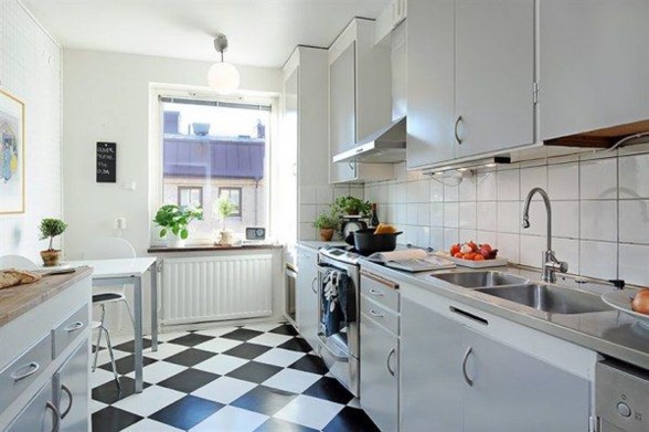 Great Interior Apartment Design in Sweden - Kitchen