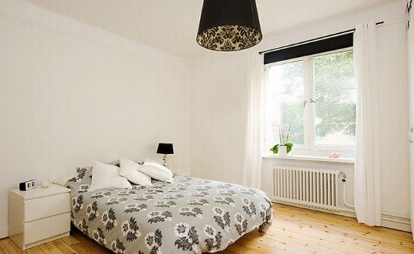 Green Environment and Wooden Floor Apartment Design - Bedroom