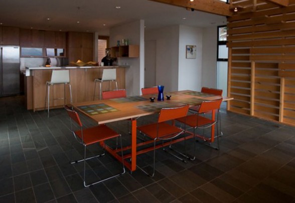 Hill Modern House Design by Webster Wilson - Dinning Room