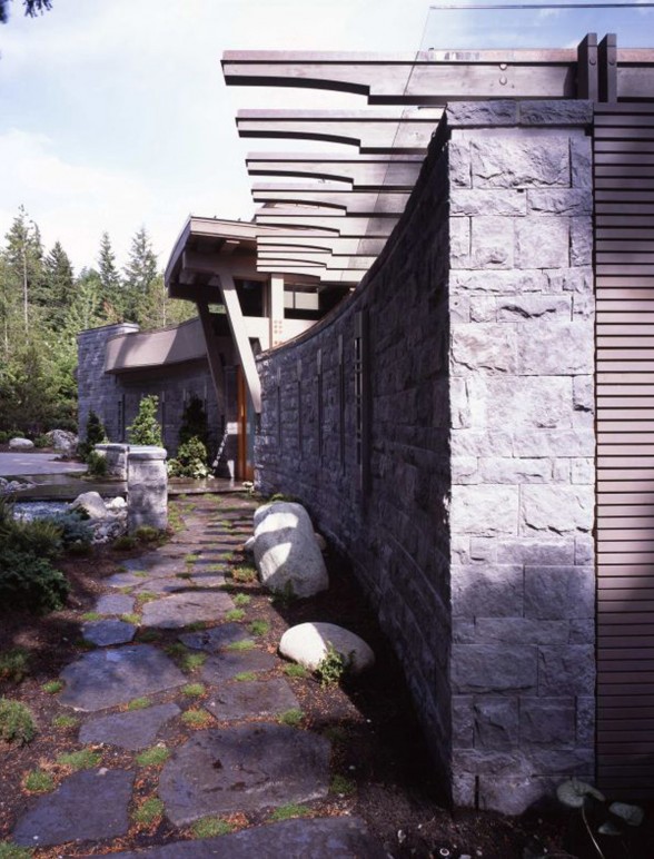 Luxurious Stone House Architecture by Fook Weng Chan - Terrace
