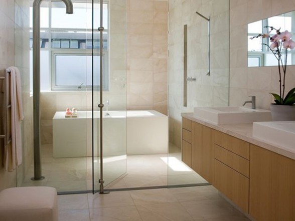 Luxury Glass House Plans in Colorado Mountain - Bathroom