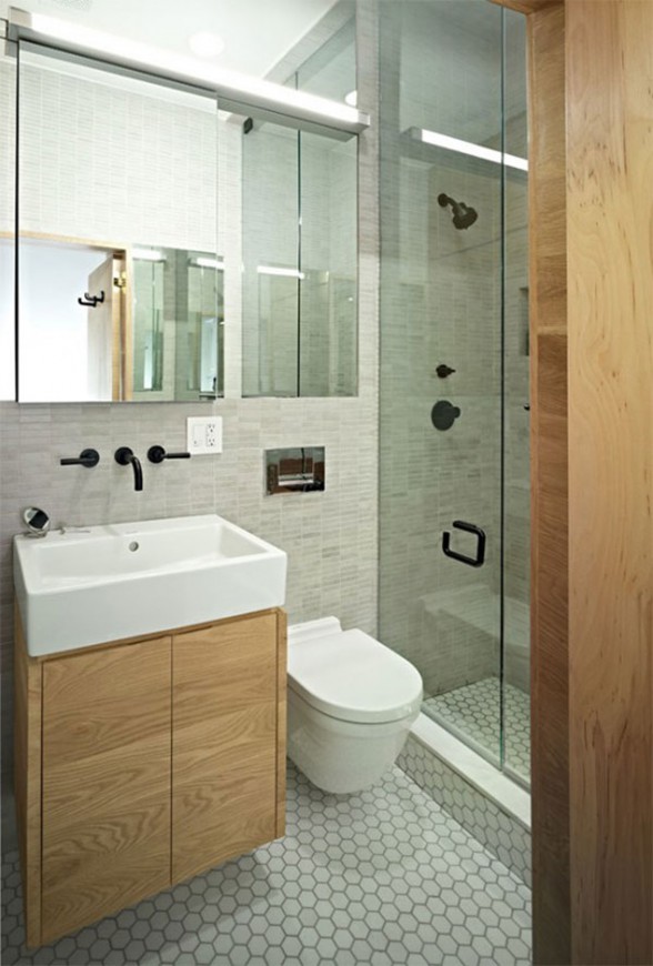 Maximized Space Apartment Design - Bathroom