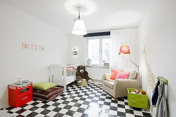 Modern White Interiors Design Apartment - Livingroom