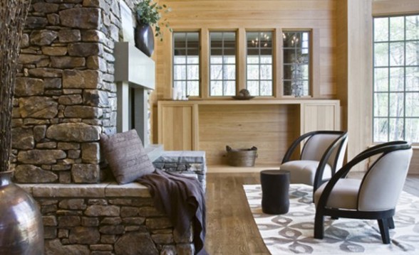Natural Forest Environment Houses Design  - Livingroom