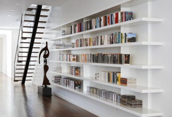 Soho Contemporary Complex Apartment Design - Library
