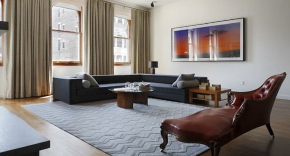 Soho Contemporary Complex Apartment Design - Livingroom