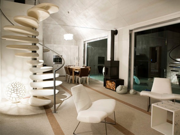 Subissati Idea in Modern White Prefab Homes - Livingroom