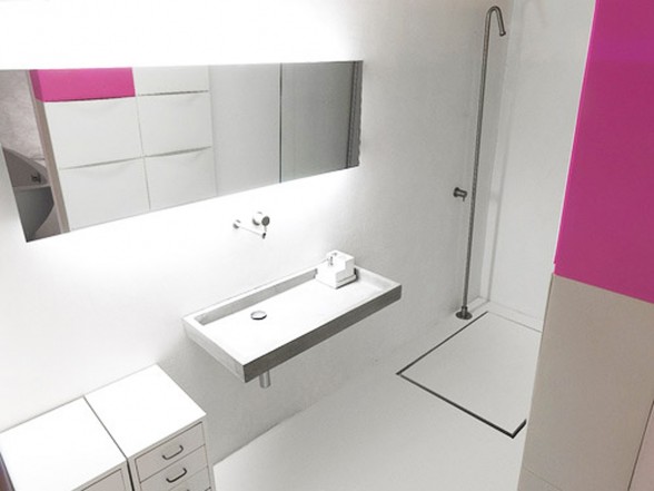 White and Modern Minimalist House Design - Bathroom