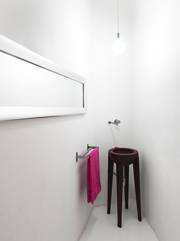 White and Modern Minimalist House Design - Dressing Room