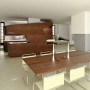 Wooden Interiors in Contemporary Loft Apartment: Wooden Interiors In Contemporary Loft Apartment   Dinning Room