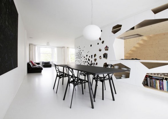 Wooden and White Interiors Apartment Idea