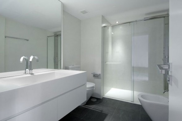 Black and White, Fascinating Luxurious Apartment Design - Bathroom