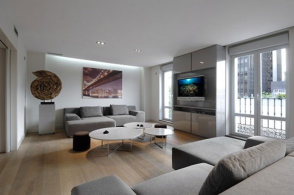 Black and White, Fascinating Luxurious Apartment Design - Livingroom