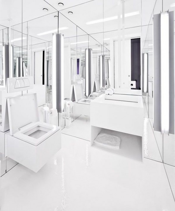 Changing Living Room Scene Apartment, Amazing Design by AA Studio - Bathroom