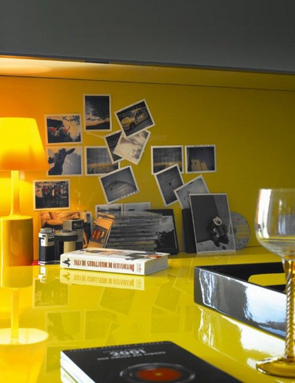 Cheerful Interior Design in Yellow Themes - Walls