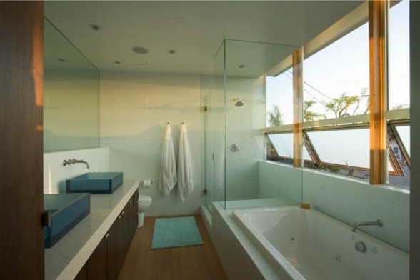 Combined Luxury House Design with Wooden Materials from Assembledge - Bathroom
