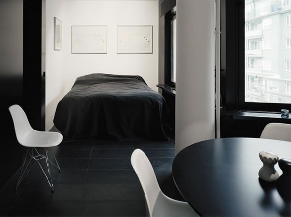 Elegant Black Apartment Inspiration by Erik Andersson Architects