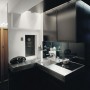 Elegant Black Apartment Inspiration by Erik Andersson Architects: Elegant Black Apartment Inspiration By Erik Andersson Architects   Bathroom