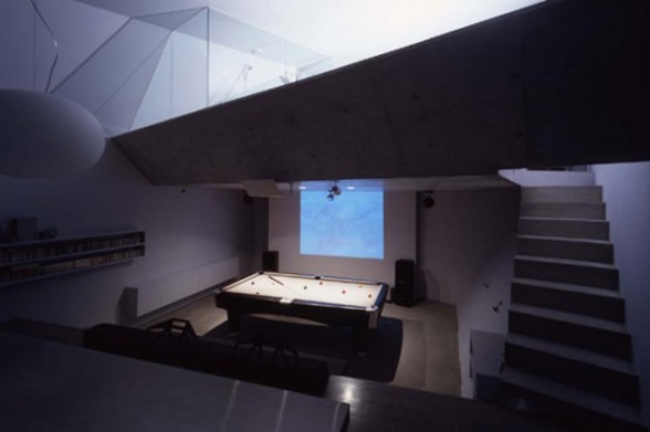 Japanese Concrete House Design with Small Building Concept - Stairs
