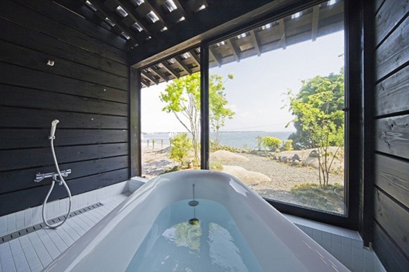 Japanese Workshop Homes Design with Barn House Style - Bathroom