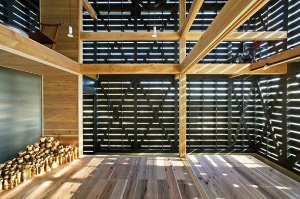 Japanese Workshop Homes Design with Barn House Style - Workspace