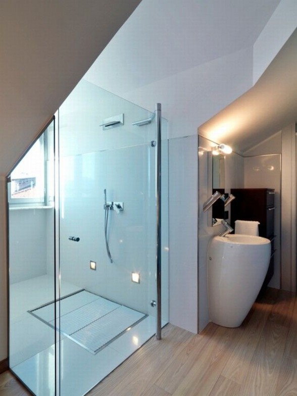 Loft Apartment Design, The Atticus Apartment - Bathroom