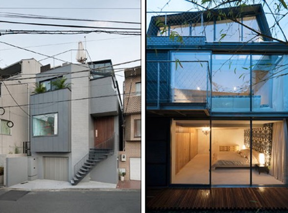 Modern Japanese Townhouse Architecture by Keiji Ashizawa - Bedroom