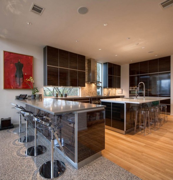 Passive Solar House, Beautiful Contemporary Home Design in Texas - Kitchen