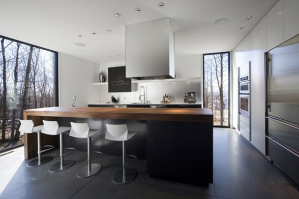 Quebec Contemporary Mountain Home Plans - Kitchen